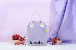 Zipper Lunch Bag - ‘Lunch’ Lavender