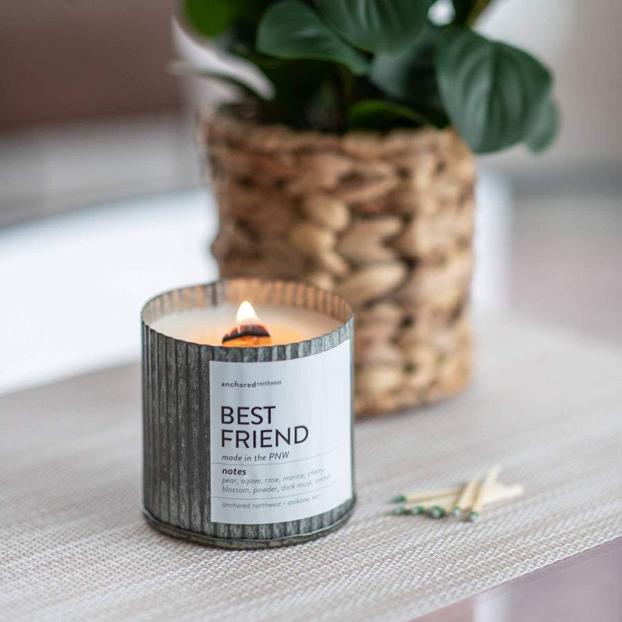 Cabin Fever Rustic Vintage Farmhouse Wood Wick Candle