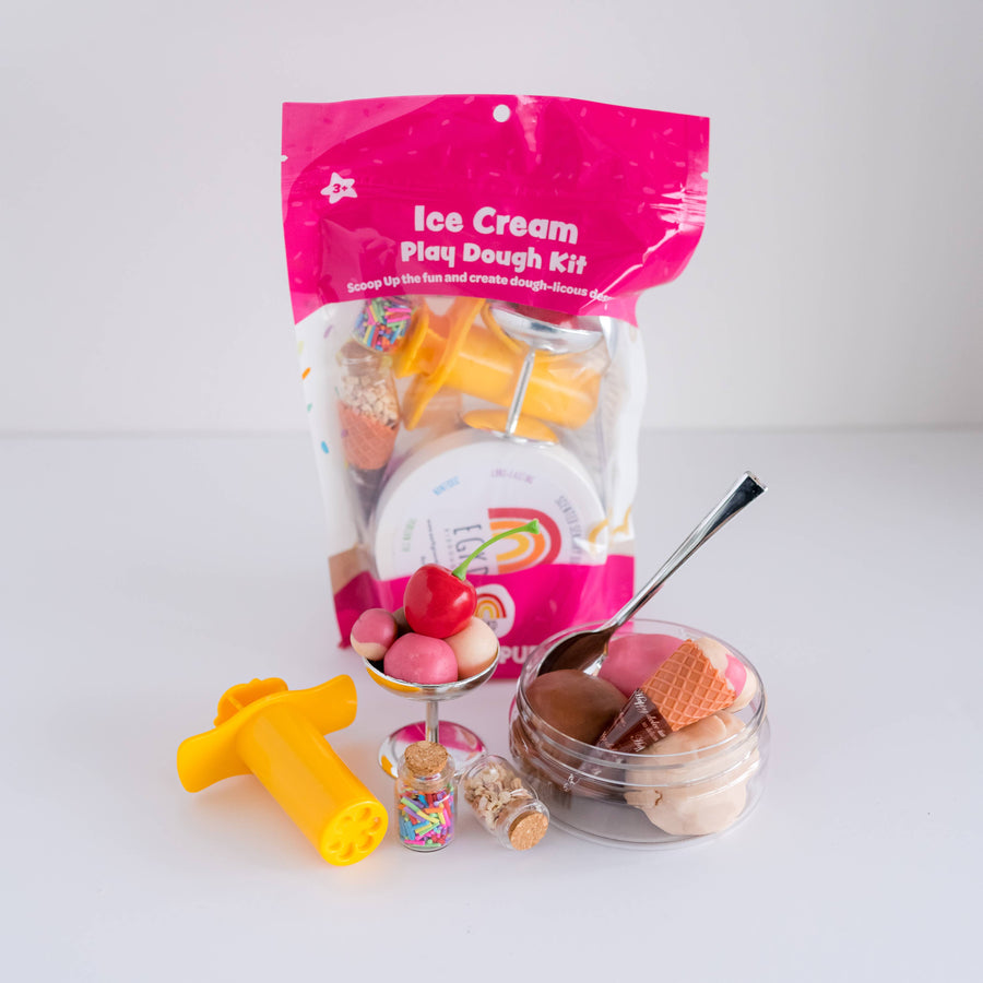 Ice Cream (Neapolitan) Play Dough Kit