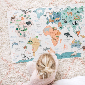 Yoga and Mindfulness World Map Floor Puzzle