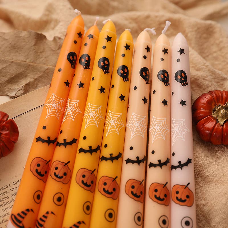 Long Stick Halloween Ghost Decor Smokeless Wax Candles CM027