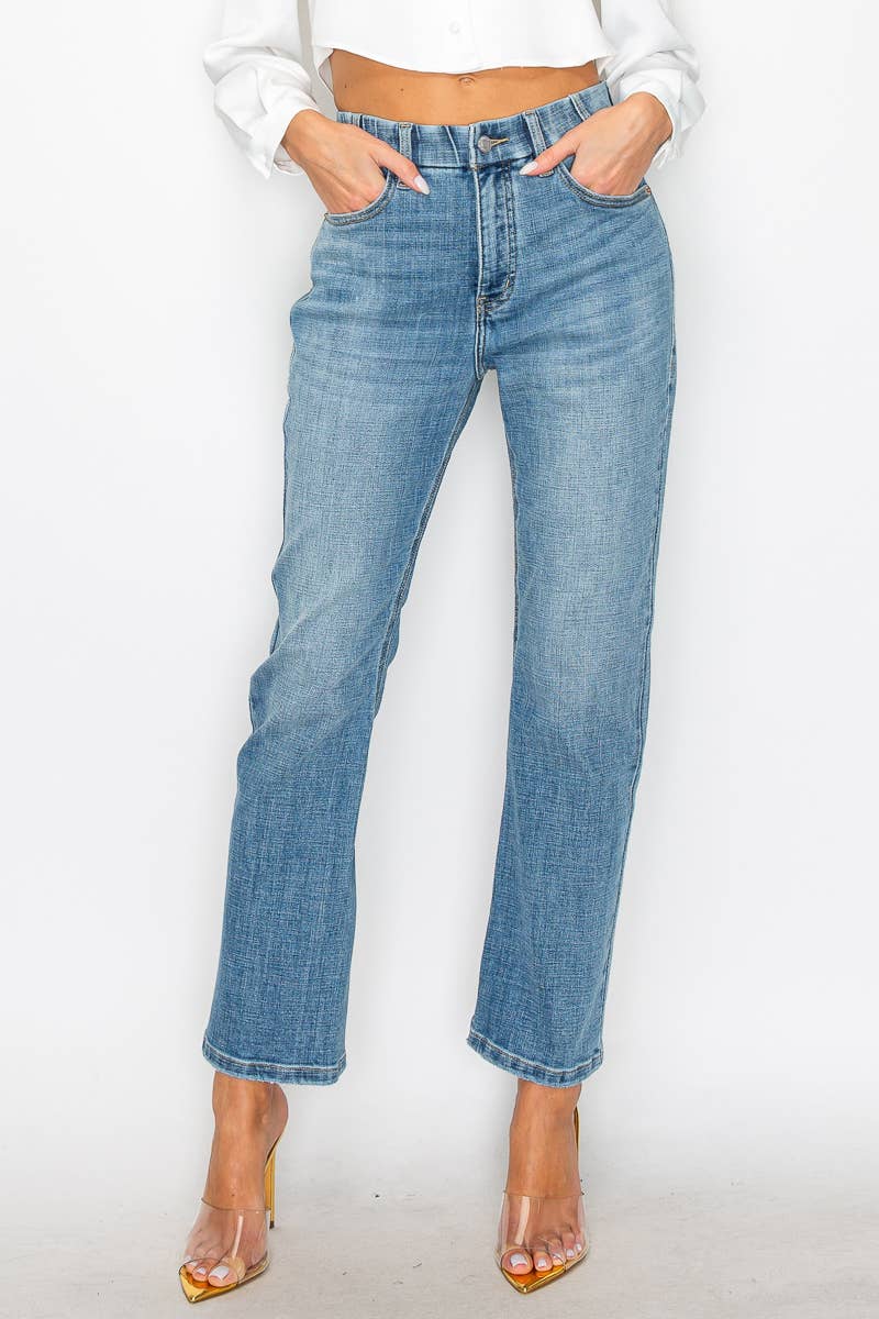 TUMMY CONTROL HIGH RISE STRAIGHT JEANS