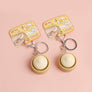 Cute Mini DUMPLINGS Press Button Keychain Bag Charm