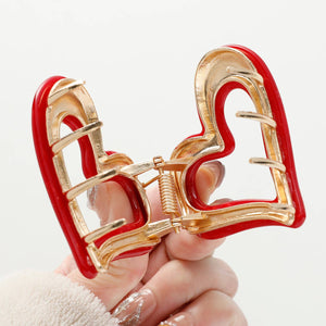 Juliette | Heart Hair Clip Metal Claw Clip