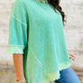 66Sweetheart Hot Pink Lucky Distressed Knit Top (S-XL)