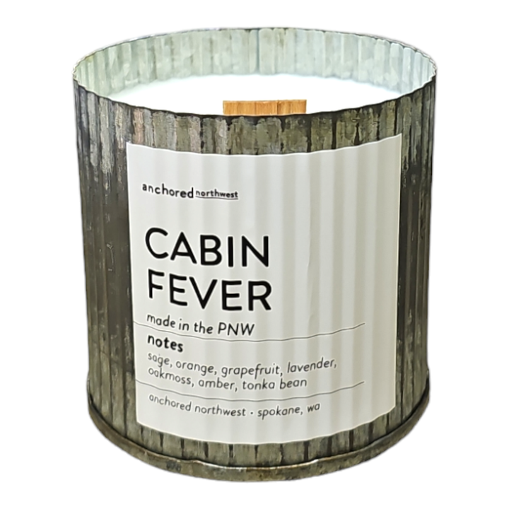 Cabin Fever Rustic Vintage Farmhouse Wood Wick Candle