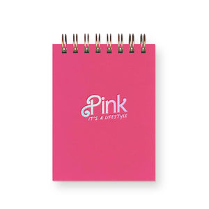 Pink Lifestyle Mini Jotter Notebook: Hibiscus Cover | Iridescent Foil