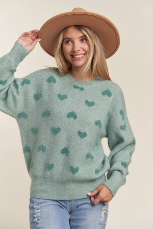 SOFT HEARTS SWEATER TOP