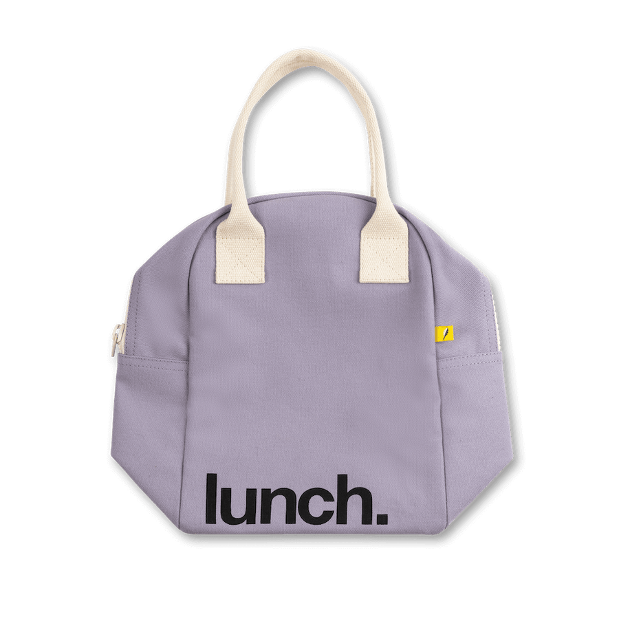 Zipper Lunch Bag - ‘Lunch’ Lavender