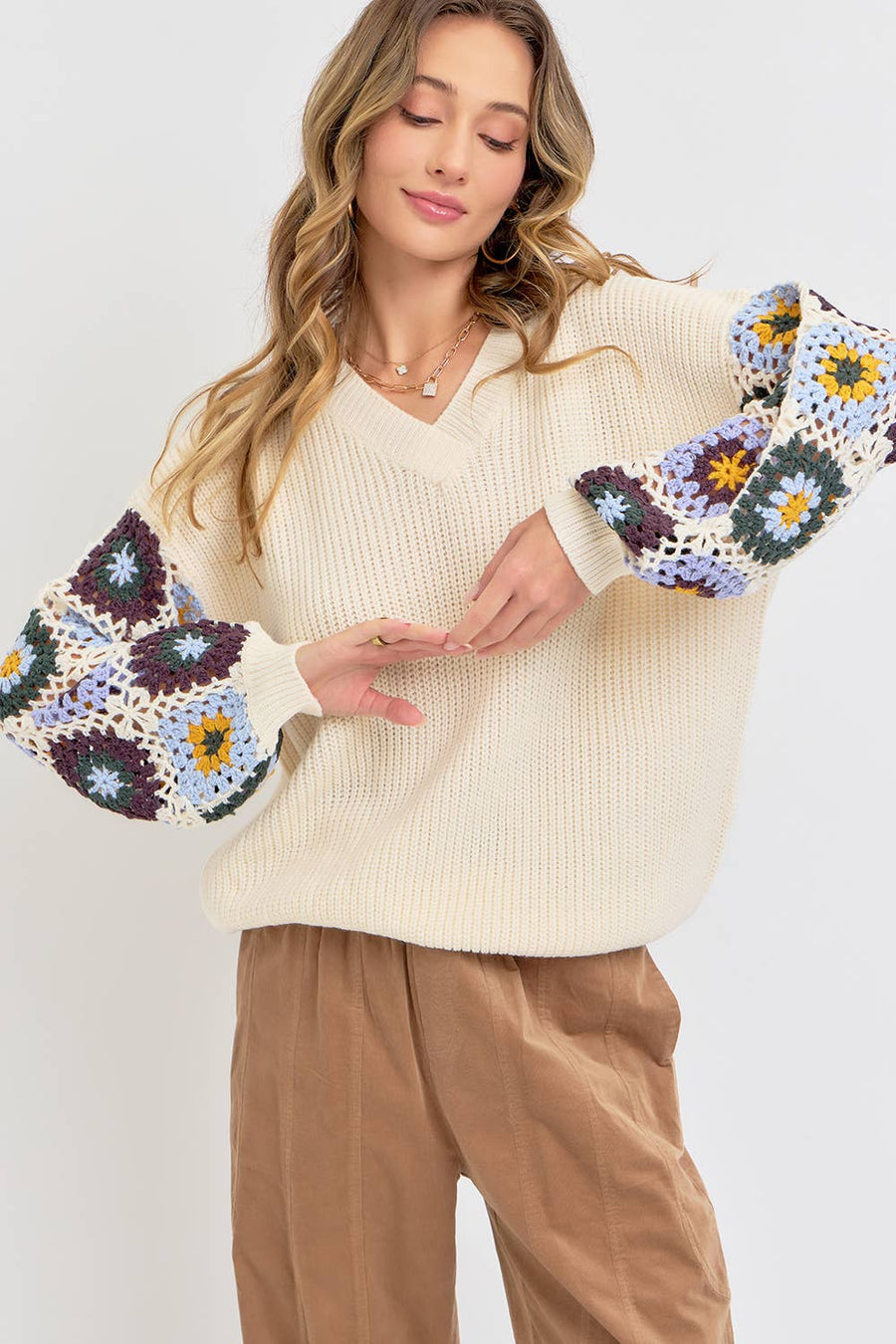 CROCHET PATCHWORK SWEATER