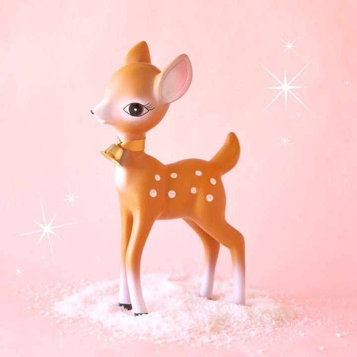 Holiday Retro Deer Figurine | Brown