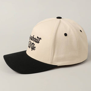 Sorry About My Husband Embroidery Two-Tone Canvas Cap