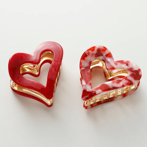 Juliette | Heart Hair Clip Metal Claw Clip