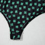 St Patrick Shamrock Mock Neck  Mesh Bodysuit (S-XL)