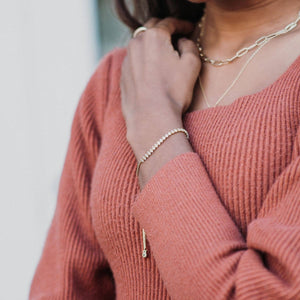 Pulley Tennis Bracelet: SiLVER