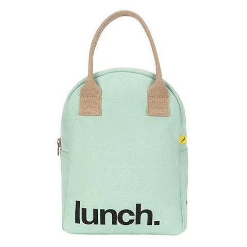 Zipper Lunch Bag - 'Lunch' Mint