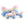 Pink Ombre Chewy Vuiton Bone Squeaker Dog Toy: Large
