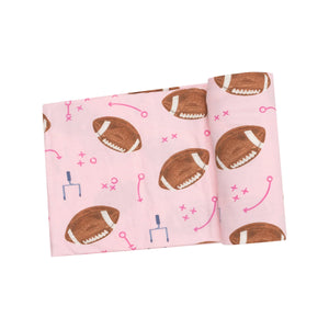 Footballs Swaddle Blanket