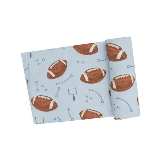 Footballs Swaddle Blanket