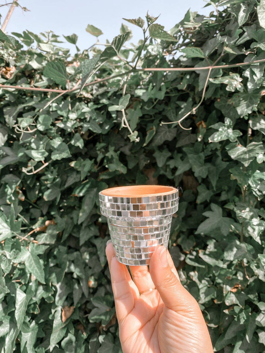 Mini Disco Planter | 2.3 Inch Disco Pot Gift Plant Lovers