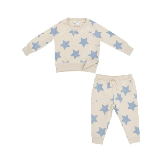 Sketchy Stars Blue Sweatshirt and Jogger Set