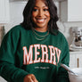 Merry Sweatshirt In Bottle Green