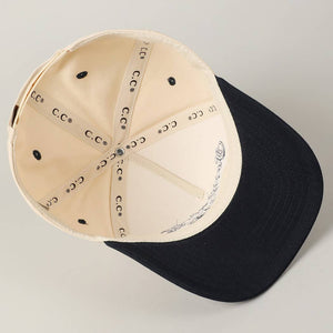 Sorry About My Husband Embroidery Two-Tone Canvas Cap