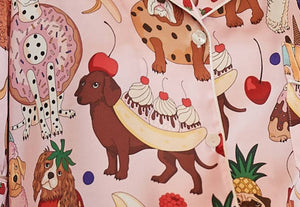 Dessert and Dog Print Pajamas