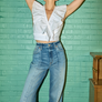 ECO FRIENDLY TUMMY CONTROL HIGH RISE RELAXED FLARE JEANS