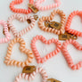 Heart Hair Coils | Thank You Gifts Telephone Cord Hair Ties