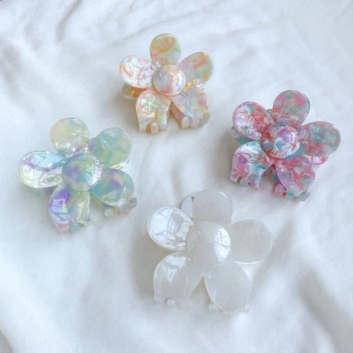 Jasmine | Multicolor Medium Flower Eco-Friendly Claw Clip: Assorted