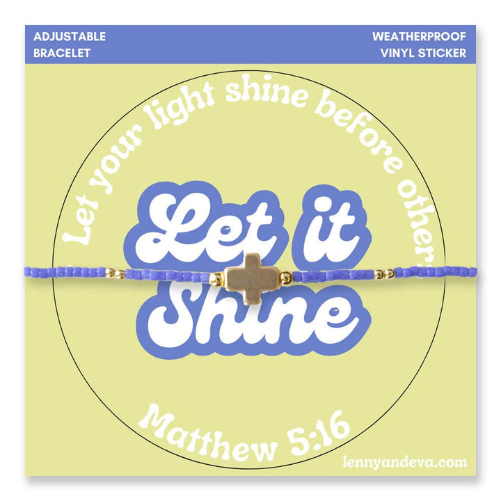 Let It Shine Beaded Cord Bracelet and Sticker Set-Light of Hope