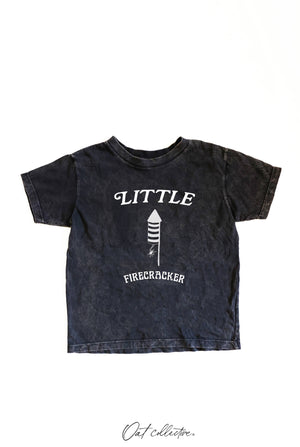 LITTLE FIRECRACKER Toddler Washed Graphic Top: 4T