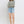 HIGH RISE RAW DISTRESSED HEM SHORTS T6361: CYNICAL BLUE / M