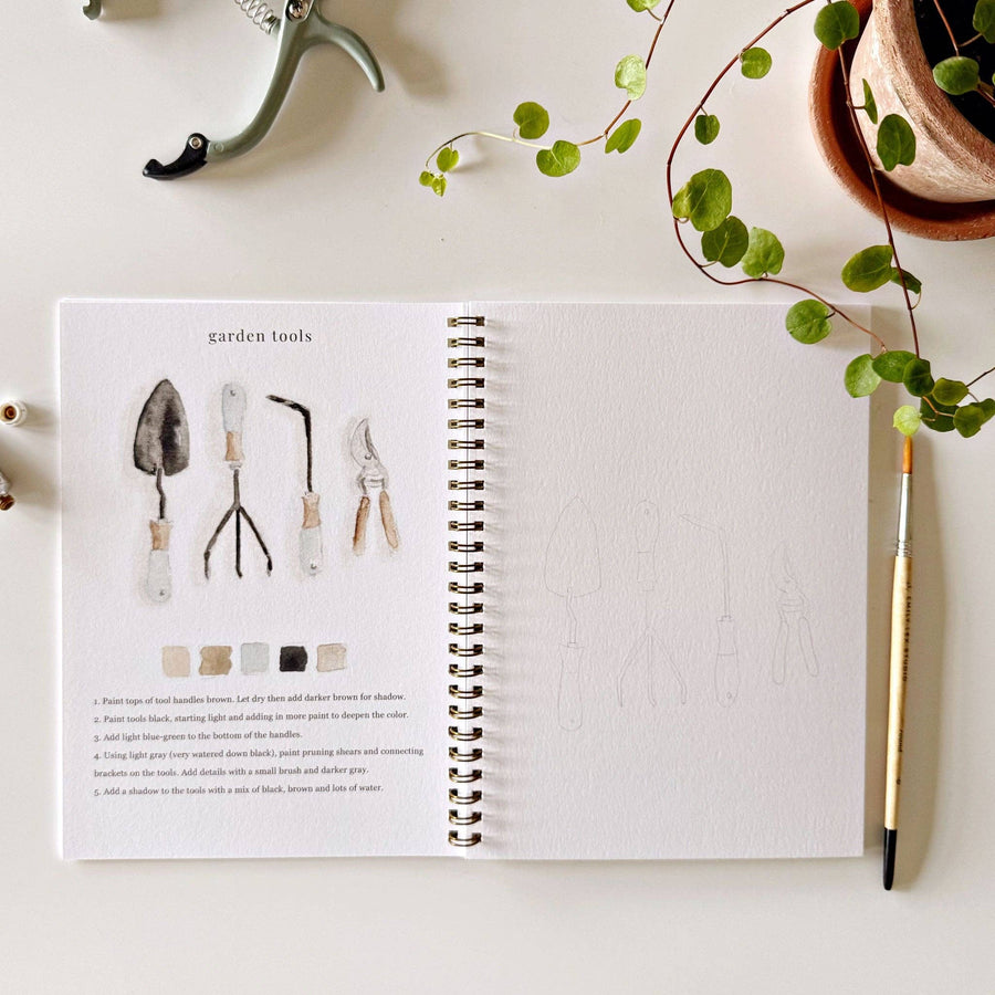 Emily Lex Garden watercolor workbook