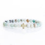 Faith Over Fear Bracelet, 6mm-Amazonite