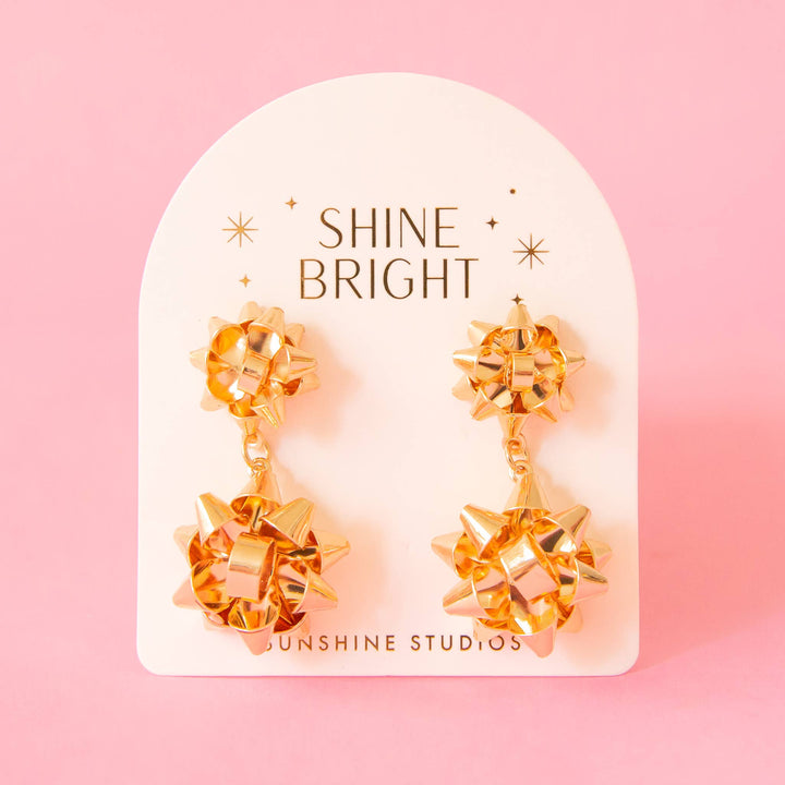 Holiday Bow Earrings | Double