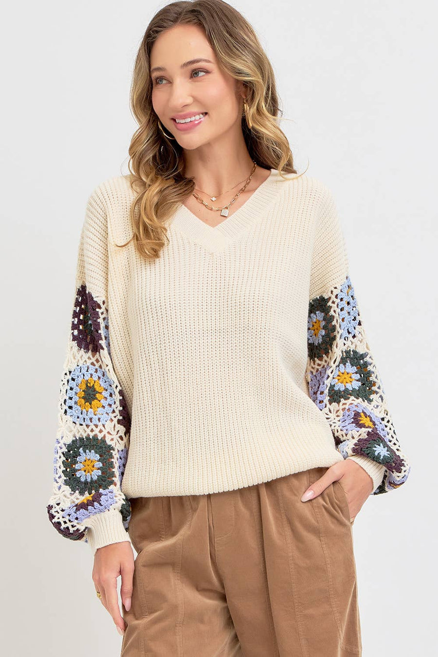 CROCHET PATCHWORK SWEATER