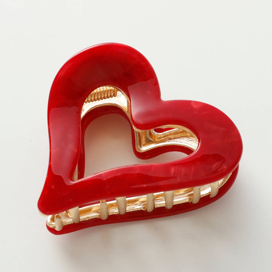 Juliette | Heart Hair Clip Metal Claw Clip