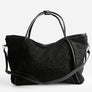 Solid Color Sherpa Shoulder Tote Bag