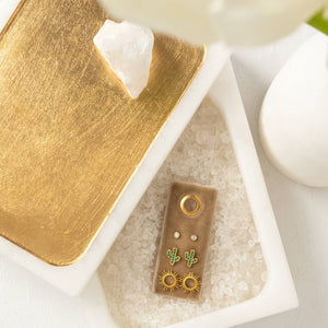 Cactus Velvet Stud Gift Set: Gold