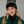 Black & Speckled Patterned Pom Hat