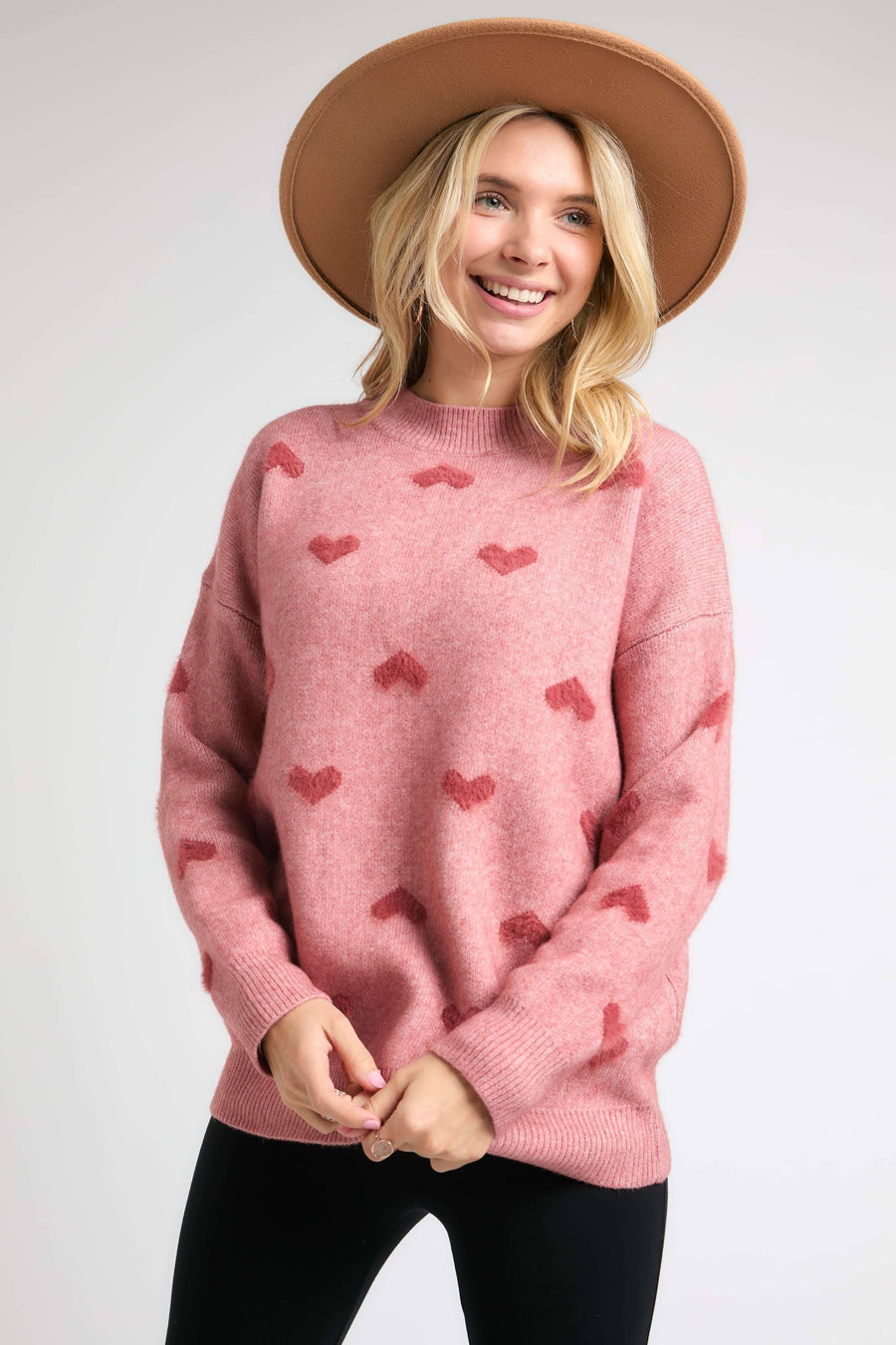 SOFT HEARTS SWEATER TOP