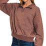 `.0806 Washed Fleece Half Zip Pullover SI-24930
