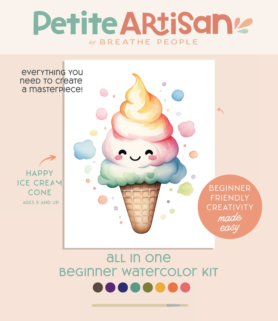 Kids' All-In-One Watercolor Kit – Happy Ice Cream
