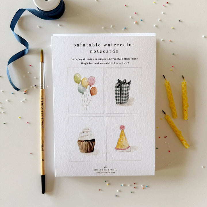 Celebrate paintable notecards