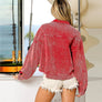 Santa Sequin Corduroy Jacket Sequin Christmas Jacket Coat