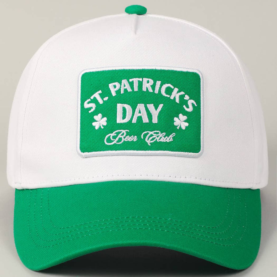 ST. Patrick's Day Embroidery Patch Trucker Hat