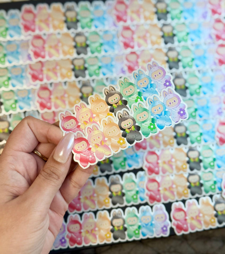 Labubu Era's - Big into energy - Mirror Holo vinyl sticker