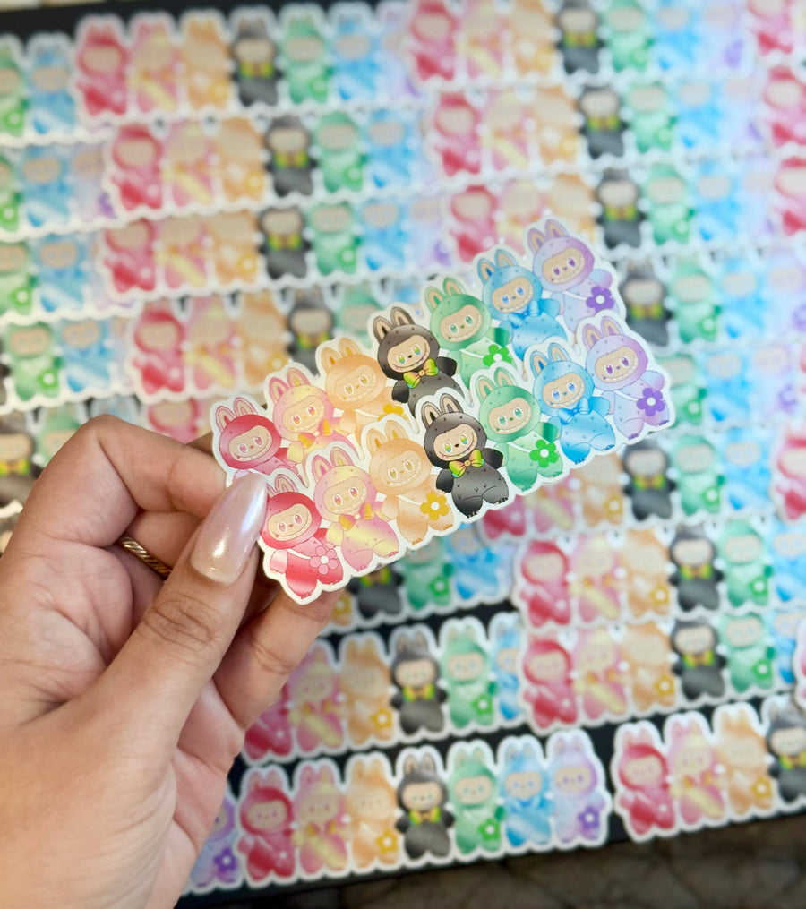 Labubu Era's - Big into energy - Mirror Holo vinyl sticker